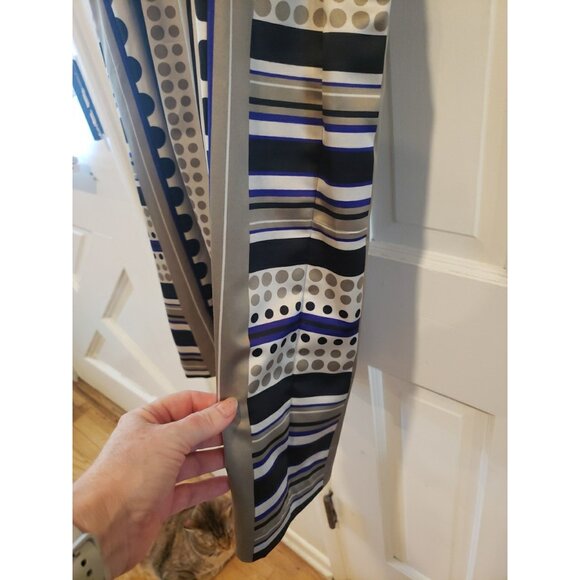 Maggie London Dress Shift Sleeveless Satin Geometric Print  Knee Length Sz 8 - Picture 9 of 9